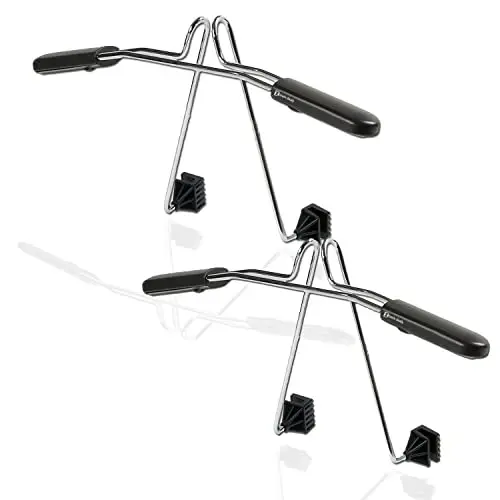 Zento Deals Chrome Car Seat Coat Rack Hanger 2 Pack - 11in to fit onto Most headrests… 