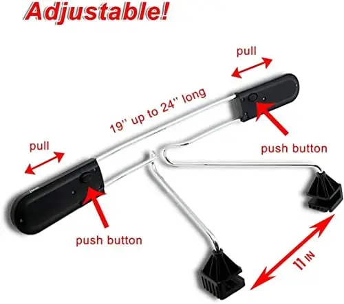 Zento Deals Chrome Car Seat Coat Rack Hanger 2 Pack - 11in to fit onto Most headrests… - ZENTO (1)