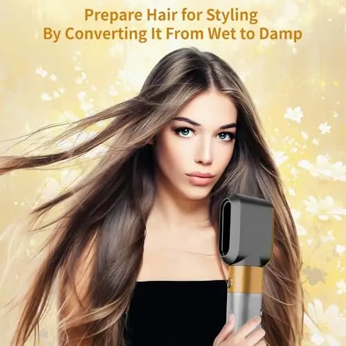 ZEPHBLOW Pre-Styling Dryer AttacModazoneent for Dyson Airwrap HS01/HS05, Fast Drying Nozzle Replacement AttacModazoneent Compatible with Dyson Hair Styler, Gold - 2
