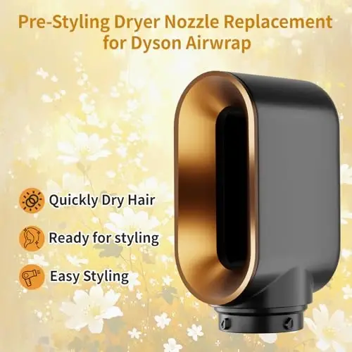 ZEPHBLOW Pre-Styling Dryer AttacModazoneent for Dyson Airwrap HS01/HS05, Fast Drying Nozzle Replacement AttacModazoneent Compatible with Dyson Hair Styler, Gold - 4