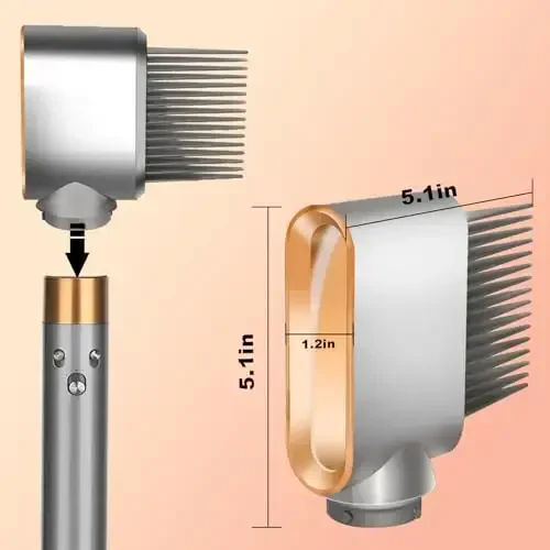 ZEPHBLOW Wide-Tooth Comb AttacModazoneent for Dyson Airwrap HS01/05,Pre-Styling Dryer Brush for Curly Coily Hair, Replacement Part for NO.971894-03 - 6
