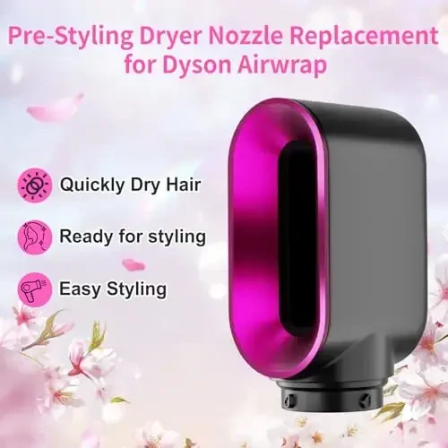 ZEPHBLOW Pre-Styling Dryer Attachment for Dyson Airwrap HS01/HS05, Fast Drying Nozzle Replacement Attachment Compatible with Dyson Hair Styler, for Part NO.969759-01 Rose - 4
