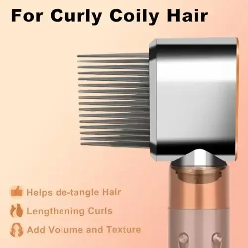 ZEPHBLOW Wide-Tooth Comb Attachments for Dyson Airwrap HS01/05, Pre-Styling Dryer Brush for Curly Coily Hair, Replacement Part for NO.971894-03 - 3