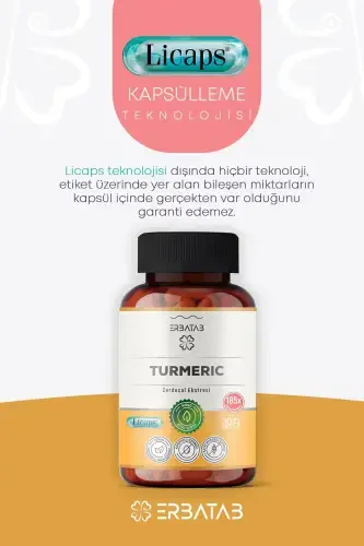 Zerdeçal Curcumin Ekstresi 30 Kapsül Licaps® - ERBATAB (1)