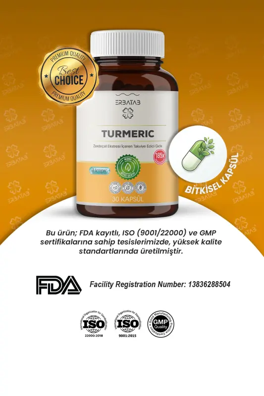 Zerdeçal Curcumin Ekstresi 30 Kapsül Licaps® - 6