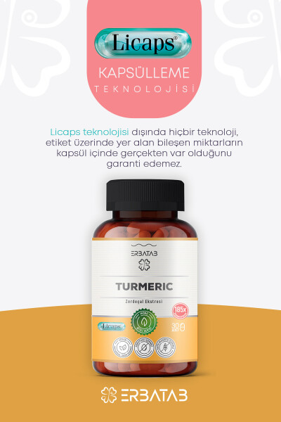 Zerdeçal Curcumin Ekstresi 30 Kapsül Licaps® - 8