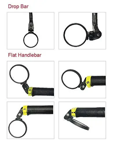 Зеркало для велосипеда Hafny Bar End Bike / Bicycle Mirror, линза из нержавеющей стали, безопасное регулируемое зеркало заднего вида для велосипеда / электровелосипеда, HF-MR083 (черный 62 мм) - 5