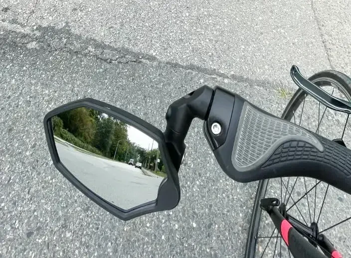 зеркало заднего вида Hafny New Bar End Bike, HD Glass Lens, Ajustable & Rotatable Safe Rearview Bicycle Mirror, Blast-Resistant, HF-M6002-FR08 (Blue Glass (Universal Left or Right), 1 pc) - 7