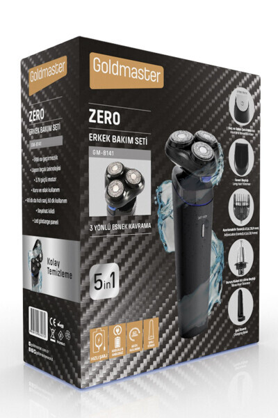 Zero Charging Stand Playable Head Wet Dry 5 In 1 Men's Grooming Set Gm8141 - 36