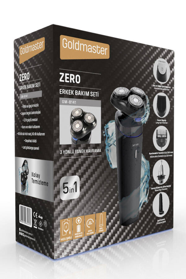 Zero Charging Stand Playable Head Wet Dry 5 In 1 Men's Grooming Set Gm8141 - 36