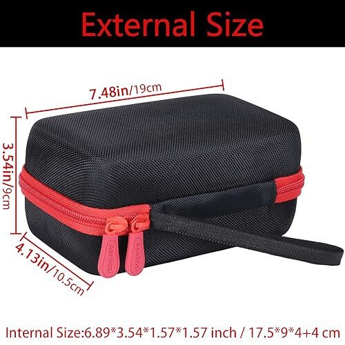 Жесткий чехол Aenllosi для NEXPOW T11F, 12 В, пусковое устройство, внешний аккумулятор с USB, 1000 А, быстрая зарядка, чехол (красный, только чехол) - 5