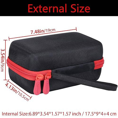 Жесткий чехол Aenllosi для NEXPOW T11F, 12 В, пусковое устройство, внешний аккумулятор с USB, 1000 А, быстрая зарядка, чехол (красный, только чехол) - 5