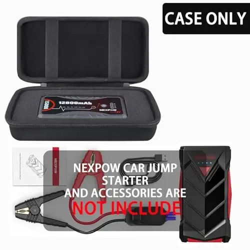 Жесткий чехол Aenllosi для NEXPOW T11F, 12 В, пусковое устройство, внешний аккумулятор с USB, 1000 А, быстрая зарядка, чехол (красный, только чехол) - 3