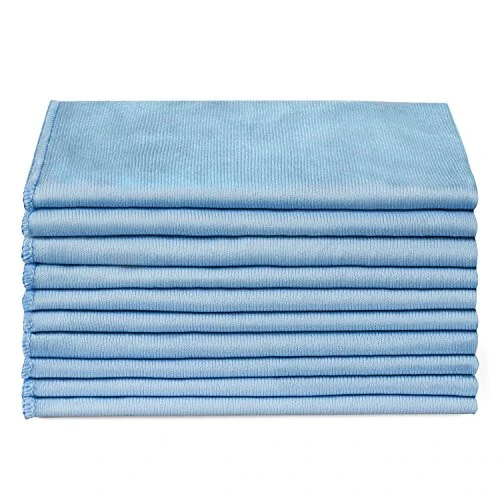 Zflow Microfiber Glass Cleaning Cloths - 8 Pack (16 x 16) - Streak Free - Lint Free - Quickly Clean Windows, Windshields, Mirrors, and Stainless Steel - Zflow Ventures (1)