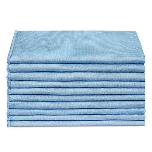 Zflow Microfiber Glass Cleaning Cloths - 8 Pack (16 x 16) - Streak Free - Lint Free - Quickly Clean Windows, Windshields, Mirrors, and Stainless Steel - 2