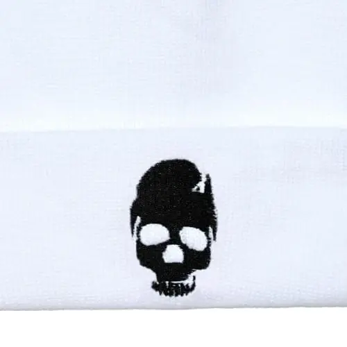 Zgboaht Embroidered Beanie for Men Women Stretch Knited Winter Hat Warm Cuffed Skeleton Hat Skull Cap - 3
