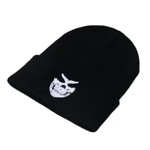Zgboaht Embroidered Beanie for Men Women Stretch Knited Winter Hat Warm Cuffed Skeleton Hat Skull Cap - 2