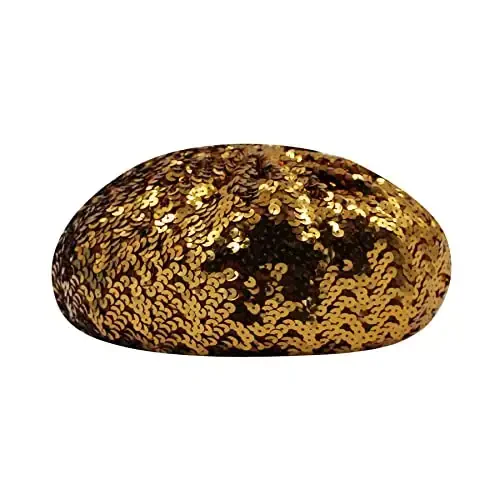 ZGMYC Ayollar uchun yaltiroq tangachali beret shlyapa Qizlar moda beanie shapka Festival partiyasi raqsi uchun kostyum aksessuarlari - 7