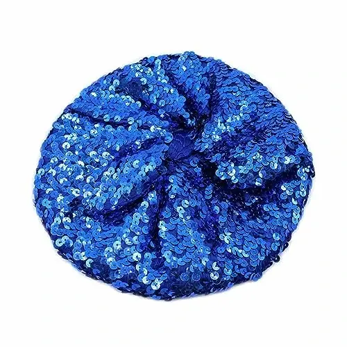 ZGMYC Kadın Kız Çocuklar için Parlak Payetli Bere Şapka Festival Parti Dansı için Moda Bere Şapka Kostüm Aksesuarları - 5