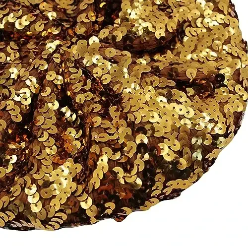 ZGMYC Shiny Sequin Beret Hat for Women Girls Fashion Beanie Cap Costume Accessories for Festival Party Dance - 4