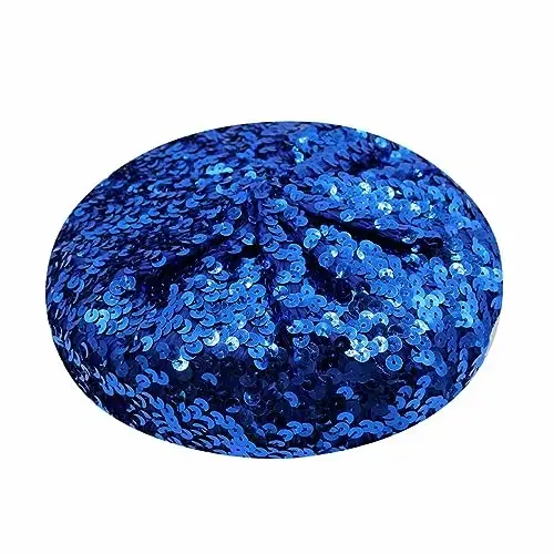ZGMYC Shiny Sequin Beret Hat for Women Girls Fashion Beanie Cap Costume Accessories for Festival Party Dance - 2