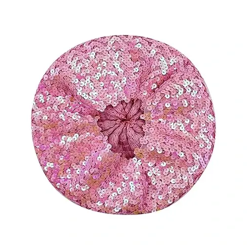 ZGMYC Shiny Sequin Beret Hat for Women Girls Fashion Beanie Cap Costume Accessories for Festival Party Dance - 2