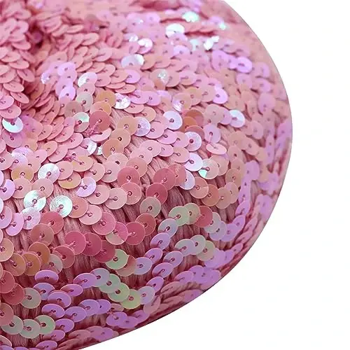 ZGMYC Shiny Sequin Beret Hat for Women Girls Fashion Beanie Cap Costume Accessories for Festival Party Dance - 7