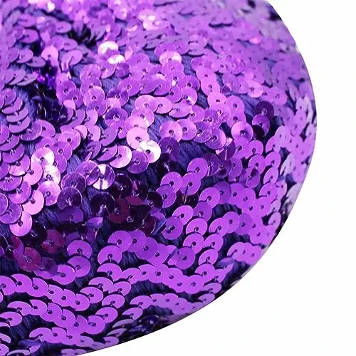 ZGMYC Shiny Sequin Beret Hat for Women Girls Fashion Beanie Cap Costume Accessories for Festival Party Dance - 7