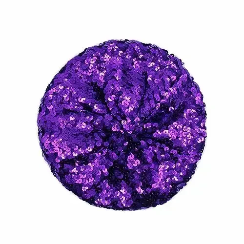 ZGMYC Shiny Sequin Beret Hat for Women Girls Fashion Beanie Cap Costume Accessories for Festival Party Dance - 1