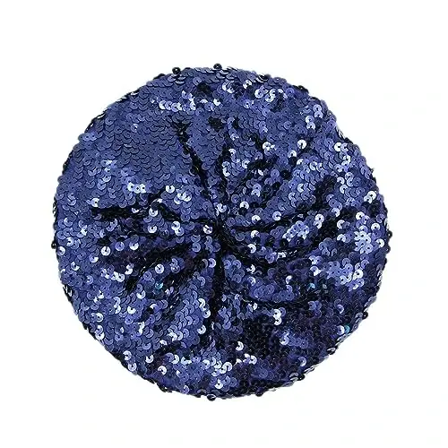 ZGMYC Shiny Sequin Beret Hat for Women Girls Fashion Beanie Cap Costume Accessories for Festival Party Dance - 1