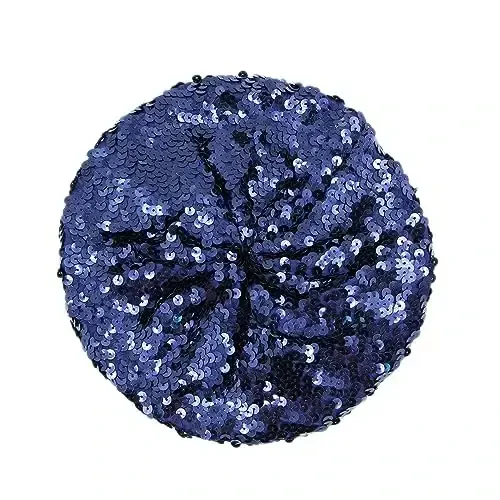 ZGMYC Shiny Sequin Beret Hat for Women Girls Fashion Beanie Cap Costume Accessories for Festival Party Dance - 1