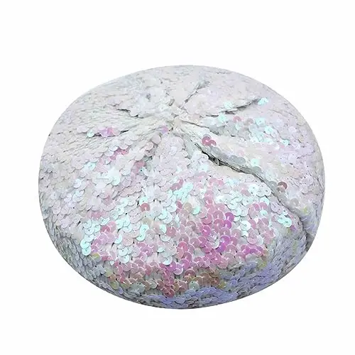 ZGMYC Shiny Sequin Beret Hat for Women Glitter Beanie Hats Party Costume Headwear Carnival Accessories - 2