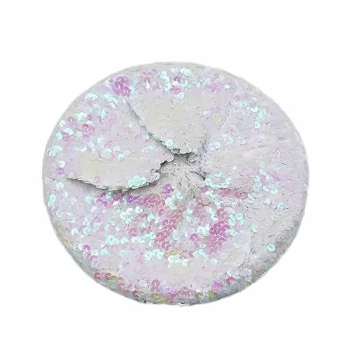 ZGMYC Shiny Sequin Beret Hat for Women Glitter Beanie Hats Party Costume Headwear Carnival Accessories - 3