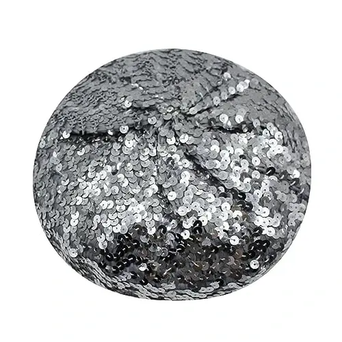 ZGMYC Shiny Sequin Beret Hat for Women Glitter Beanie Hats Party Costume Headwear Carnival Accessories - 1
