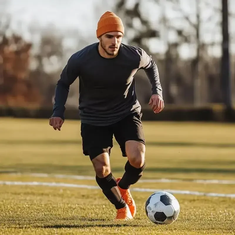 ZH 12-Pack Erkaklar va ayollar uchun trikotaj qishki shapkalar, issiq va qulay manjetli bosh suyagi shapkalari, ommaviy xarid - 4