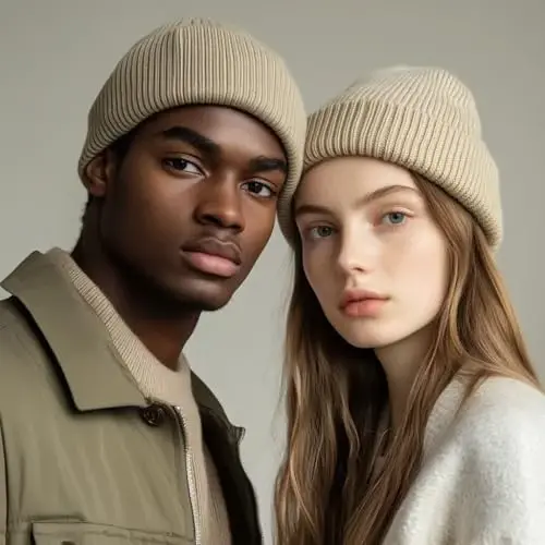 ZH 12-Pack Knitted Winter Beanie Hats for Men and Women, Warm and Cozy Cuffed Skull Caps, Bulk Purchase - 5
