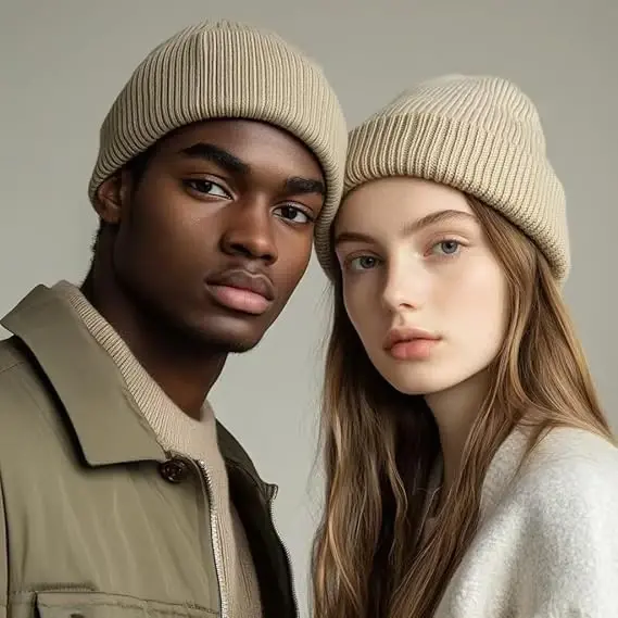 ZH 12-Pack Knitted Winter Beanie Hats for Men and Women, Warm and Cozy Cuffed Skull Caps, Bulk Purchase - 6