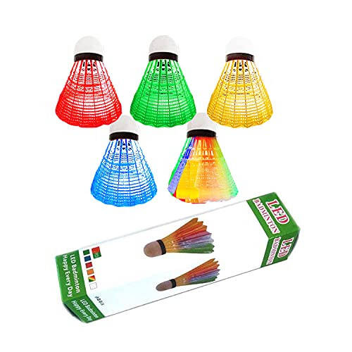 ZHENA LED Badminton Shuttlecocks Lighting Birdies Shuttlecock Glow in The Dark Badminton for Indoor Outdoor Sports Activities - 1