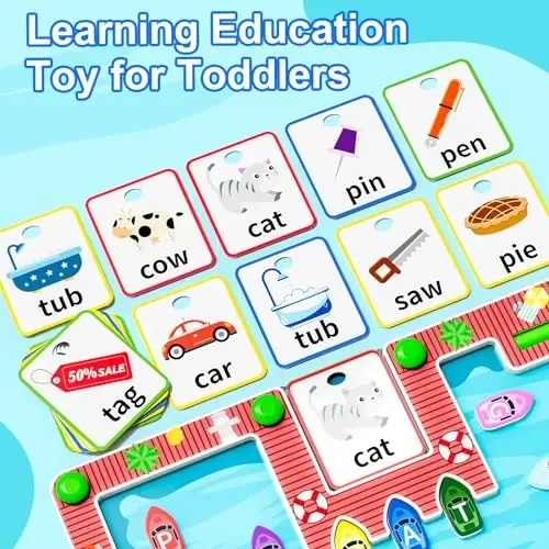 zhiwuzhu Magnetic Alphabet Maze,Montessori Magnetic Maze Board,Alphabet Puzzle Toddler Toys for Ages 2-4,Toddler Preschool Learning Toys - 4