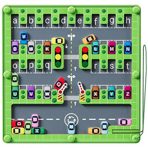 zhiwuzhu Magnetic Alphabet Maze,Montessori Toys,Alphabet Puzzle Toddler Toys for Ages 2-4,Sensory Toys Fine Motor Skills,Birthday Gifts for Kids - 25