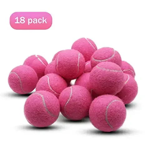 ZHUOKECE Tennis Balls, 18 Pack Training Tennis Balls Practice Balls with Mesh Bag for Easy Transport, Pet Dog Playing Balls, fit for Beginner Training Ball - 3