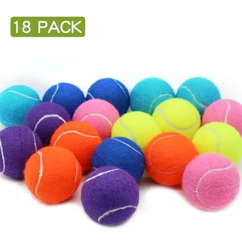 ZHUOKECE Tennis Balls, 18 Pack Training Tennis Balls Practice Balls with Mesh Bag for Easy Transport, Pet Dog Playing Balls, fit for Beginner Training Ball - 3