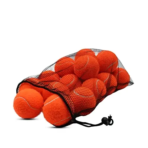 ZHUOKECE Tennis Balls, 18 Pack Training Tennis Balls Practice Balls with Mesh Bag for Easy Transport, Pet Dog Playing Balls, fit for Beginner Training Ball - 3