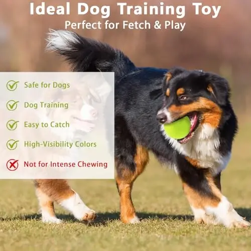 ZHUOKECE Tennis Balls for Practice,Pet Dog Playing Balls | 8/18/40/90 Bulk Pack Training Tennis Balls for Beginners and Dogs - 5