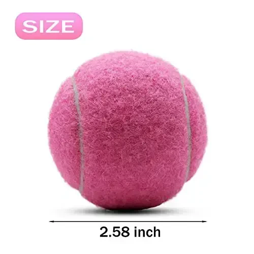 ZHUOKECE tennis to'plari, 18 dona mashg'ulot tennis to'plari, oson tashish uchun to'rli sumka bilan mashq to'plari, uy hayvonlari it o'yin to'plari, boshlang'ich mashg'ulot to'pi uchun mos - 2