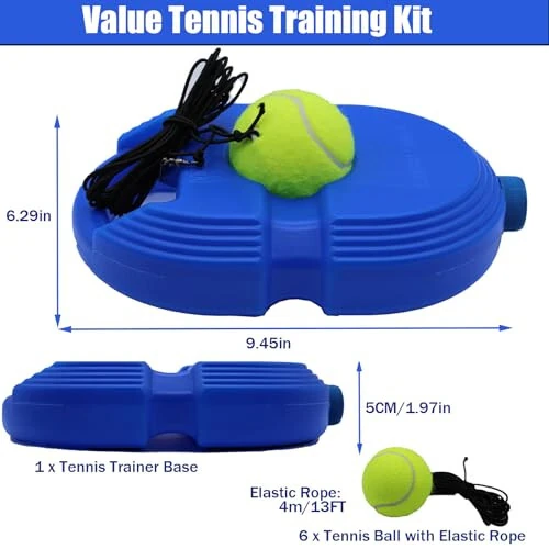 ZHUOKECE Tennis Trainer Qaytish To'pi, 6 Torli To'p bilan Yakka Tenis Mashg'ulot Usulalari, Boshlang'ich Tennis Mashg'ulotlari uchun o'zingiz uchun mashq qilish - ZHUOKECE (1)