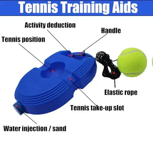 ZHUOKECE Tennis Trainer Qaytish To'pi, 6 Torli To'p bilan Yakka Tenis Mashg'ulot Usulalari, Boshlang'ich Tennis Mashg'ulotlari uchun o'zingiz uchun mashq qilish - 3
