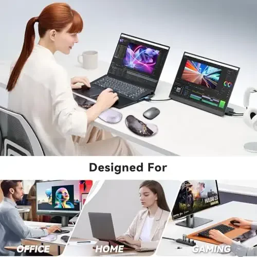 ZIBLY Bilakuzuk Klaviatura va sichqoncha to'plami - Sirpanmaydigan Ergonomik Bilak Yostiq Qo'llab-quvvatlash Yostig'i - Oson Yozish, Og'riqni Qoldirish - Uyda ishlash uchun Premium Ipaksimon Gel Xotira Ko'pigi O'yin Kompyuter Noutbuki - 7