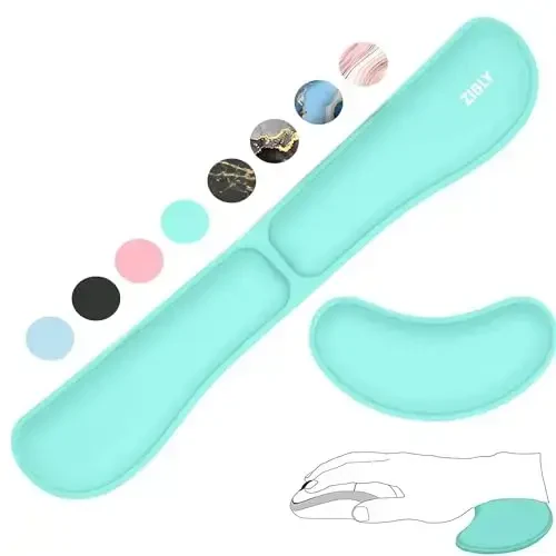 ZIBLY Wrist Rest Keyboard and Mouse Set - Anti-Skid Non Slip Ergonomic Wrist Cushion Support Pad - Easy Typing,Pain Relief - Premium Memory Foam for Work from Home Gaming Computer Laptop - ZIBLY