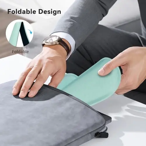 ZIBLY Wrist Rest Keyboard and Mouse Set - Anti-Skid Non Slip Ergonomic Wrist Cushion Support Pad - Easy Typing,Pain Relief - Premium Memory Foam for Work from Home Gaming Computer Laptop - 5